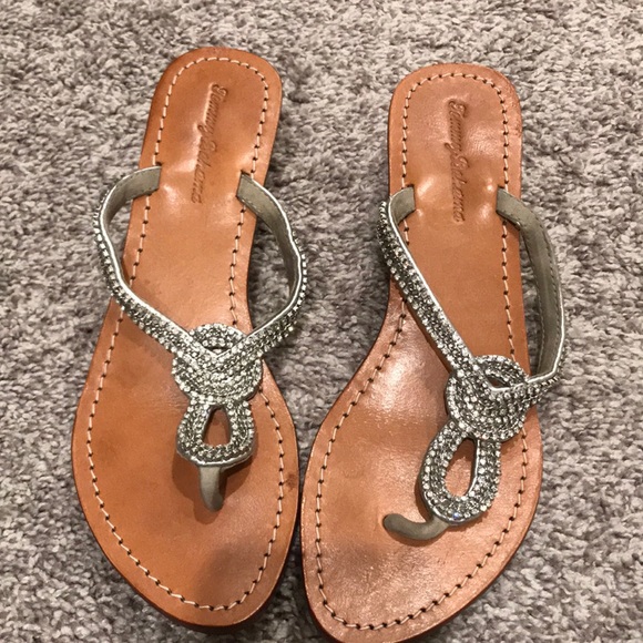 Tommy Bahama Thong Rhinestone Sandals - Picture 3 of 7